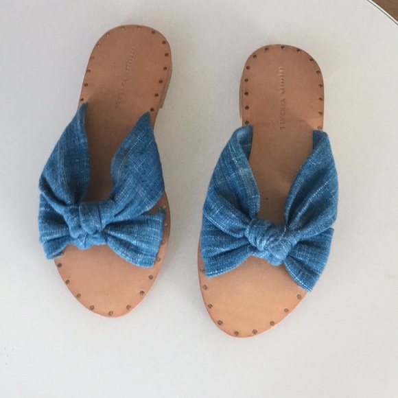 Loeffler Randall denim-blue sandals size 8.5. Worn once.